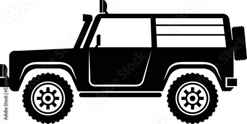 Jeep Silhouette 4x4 Vehicle Car Illustration