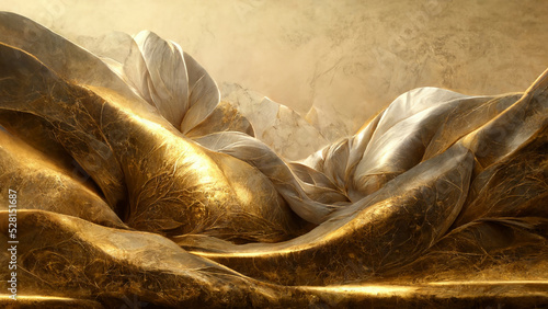 Luxury and realistic 3D cloth with ornament. 3D illustration