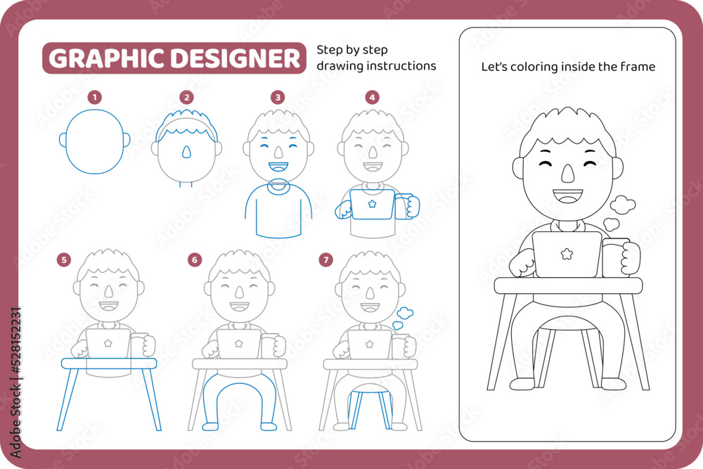 how to draw graphic designer profession tutorial vector how to draw graphic designer profession tutorial vector