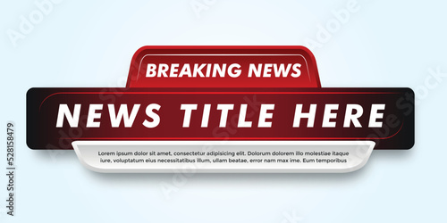 tv news bar. bar newspaper. bar social media. Television broadcast media title banner. Vector shape