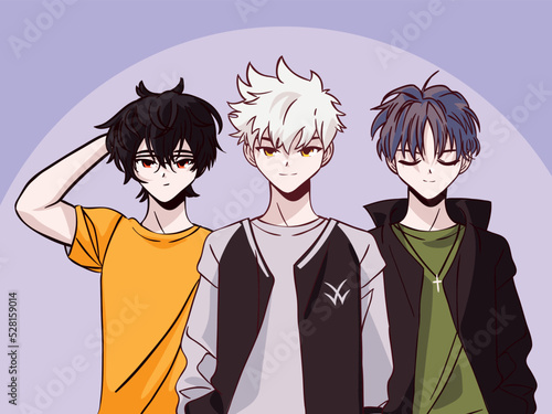 anime group male