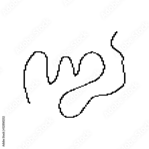 Pixeled shape scribble
