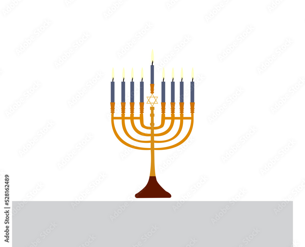 Happy Hanukkah, Jewish Festival of Lights scene with people, happy families with children. Happy Hanukkah lettering in Hebrew. Original Hebrew font logo with Hanukkah menorah (candelabra) for postcard Happy Hanukkah, Jewish Festival of Lights scene with people, happy families with children. Happy Hanukkah lettering in Hebrew. Original Hebrew font logo with Hanukkah menorah (candelabra) for postcard