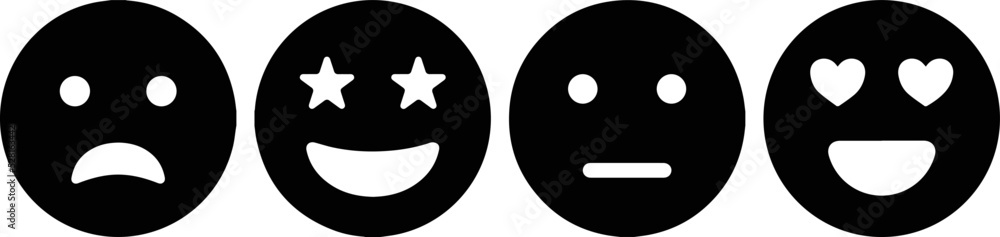 New Emojis list. face icon set. Modern Emoticons Set. Different Reactions design. smile icon design New Emojis list. face icon set. Modern Emoticons Set. Different Reactions design. smile icon design