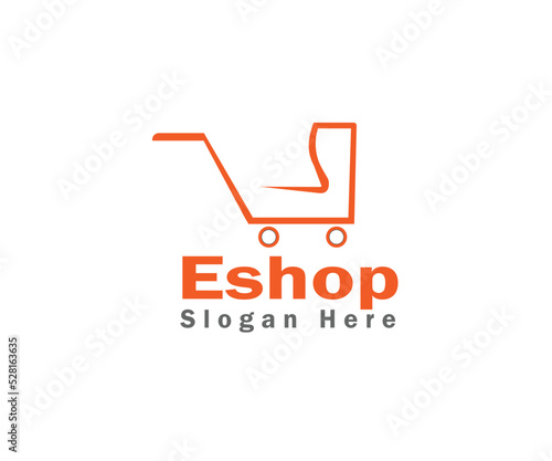 Online Shop Logo designs . Illustration vector graphic of shopping cart . business logo design