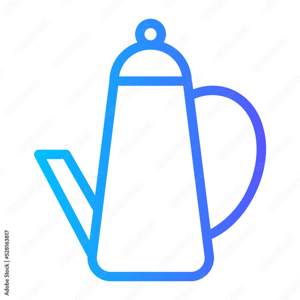 tea pot gradient icon tea pot gradient icon