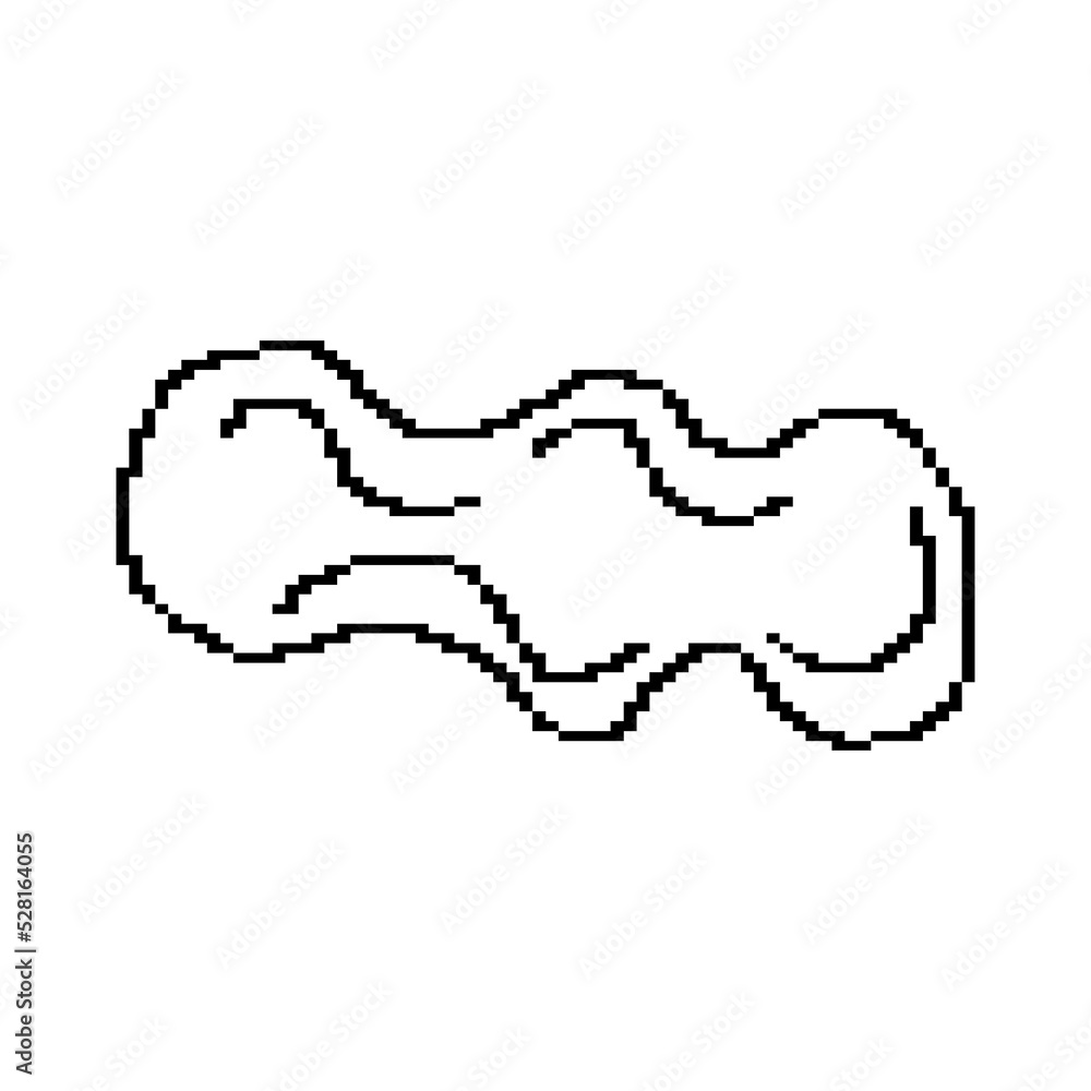 Pixeled shape scribble