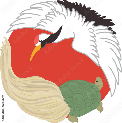 鶴と亀　縁起物　長寿延命