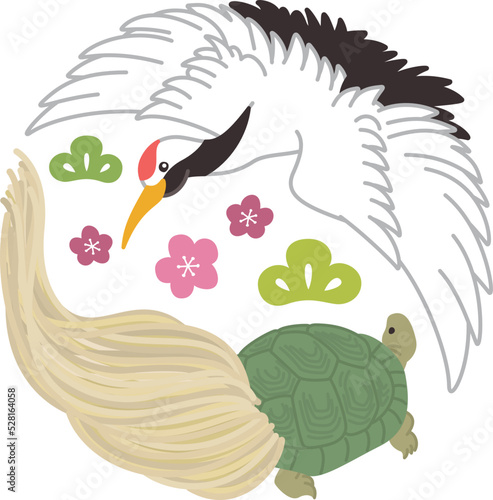 鶴と亀　縁起物　長寿延命