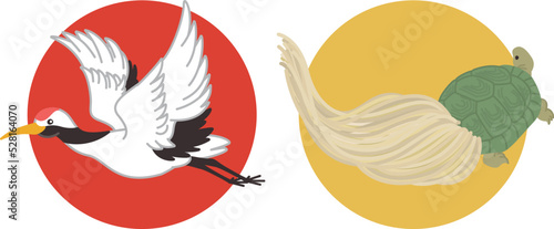 鶴と亀　縁起物　長寿延命