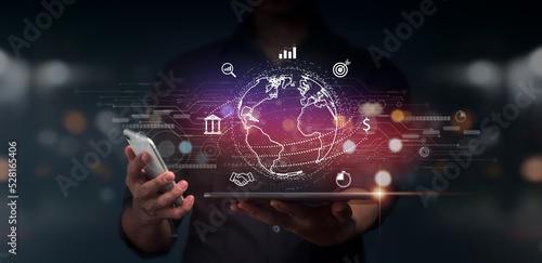 Businessmen are employing digital tablets, business intelligence, worldwide internet connection technology, digital marketing, finance and banking, and GAA technologies.