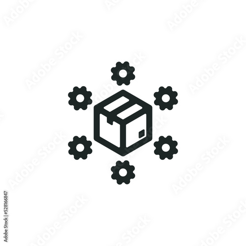 Enhanced product development icon isolated on white background