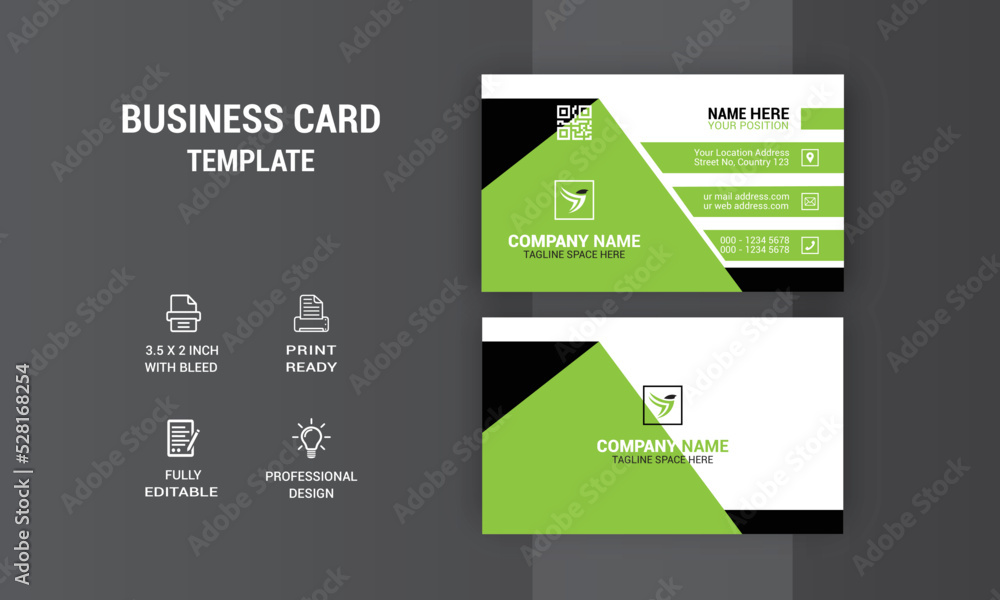 Modern Business Card Design. Unique Card Design. Photos & Vector Standard Template Modern Business Card Design. Unique Card Design. Photos & Vector Standard Template
