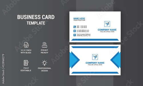 Modern Business Card Design. Unique Card Design. Photos & Vector Standard Template