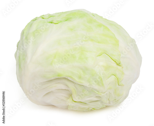 Top view Fresh cabbage green on white background. © Suttiwat