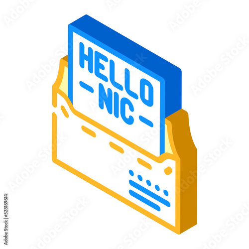 personalized email isometric icon vector. personalized email sign. isolated symbol illustration