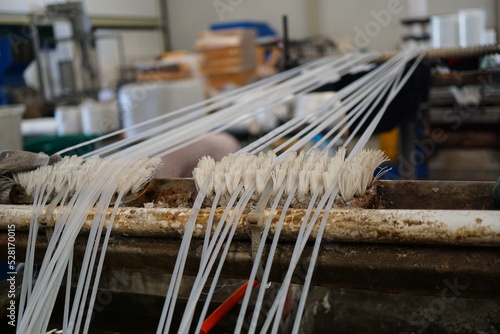 Canvas Print Polyethylene plastic recycle extrusion process.