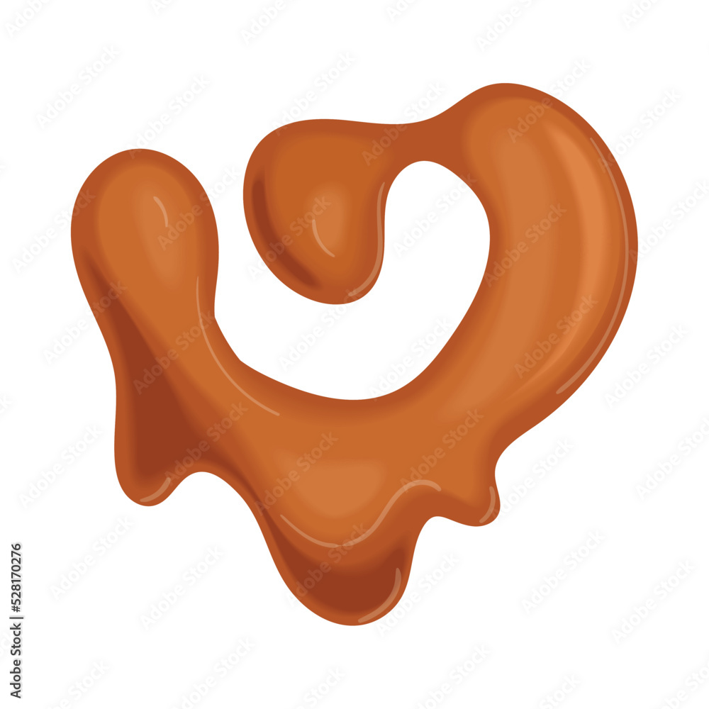 Fototapeta premium caramel on a white background