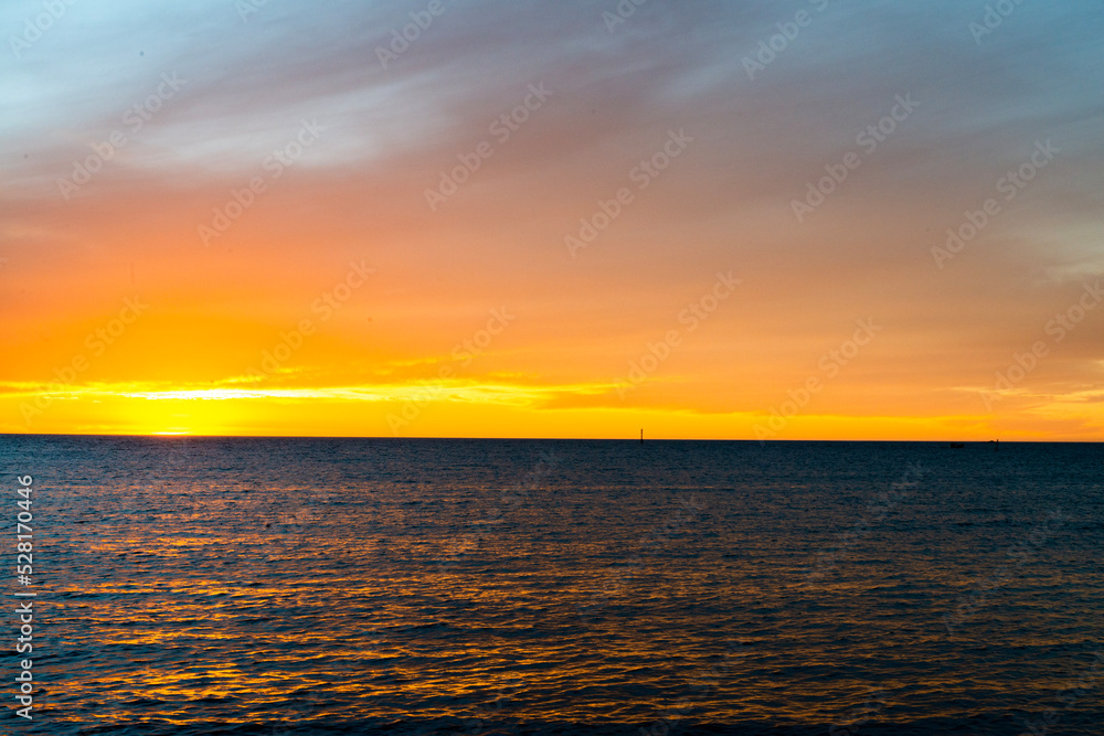 Sunset over the sea in Western Australia