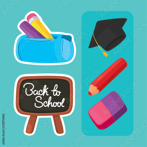 icon set back to school