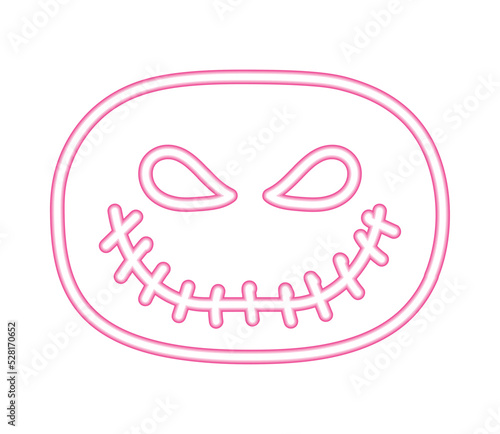 halloween creepy pumpkin neon