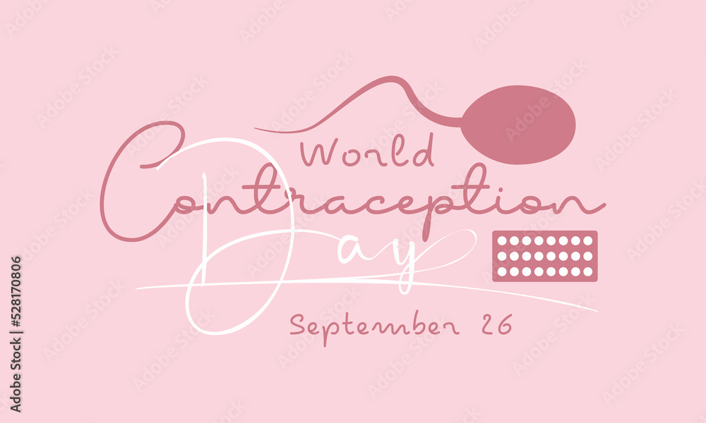 Vector illustration design concept of World contraception day observed on every september 26.