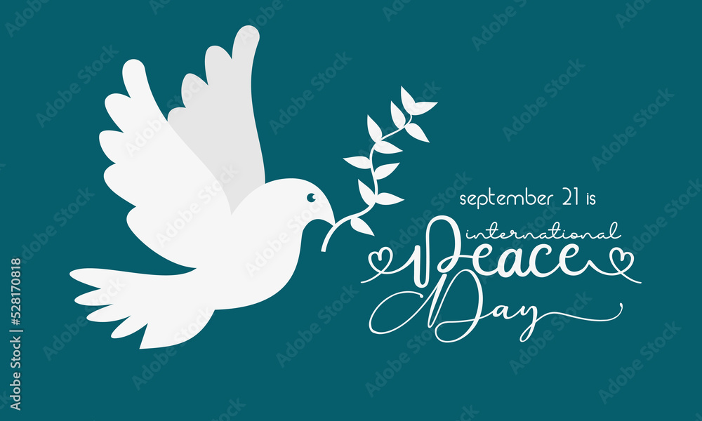 Vector illustration design concept of International day of peace observed on every september 21. Vector illustration design concept of International day of peace observed on every september 21.