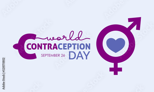 Vector illustration design concept of World contraception day observed on every september 26.