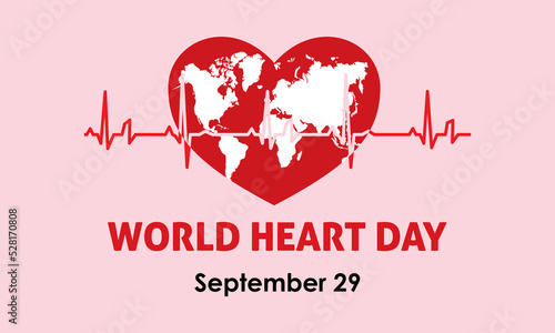 Vector illustration design concept of World Heart Day observed on every september 29.