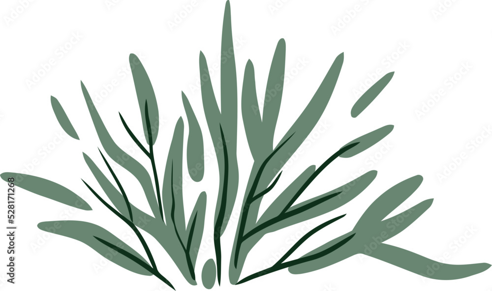 Flat botanical leaves illustration Flat botanical leaves illustration