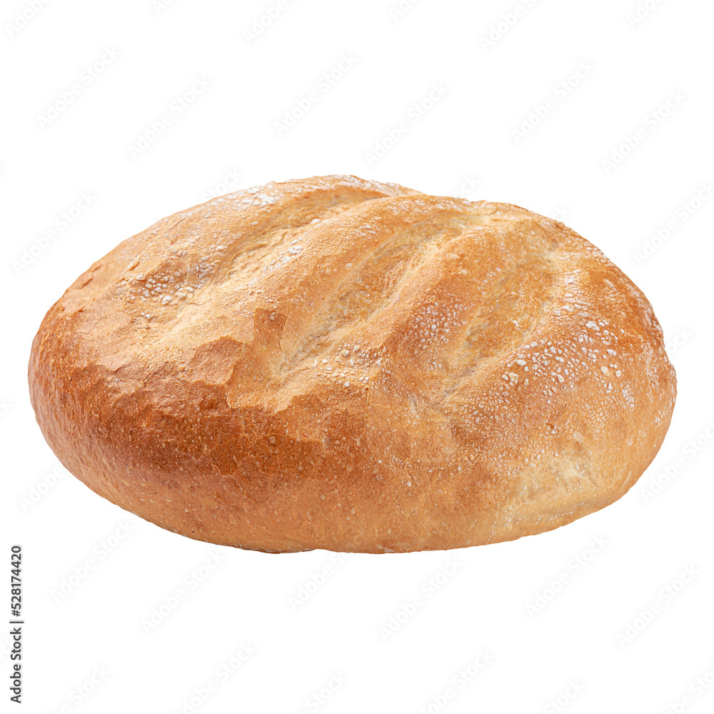 Isolated freshly baked loaf of creamy bread Isolated freshly baked loaf of creamy bread