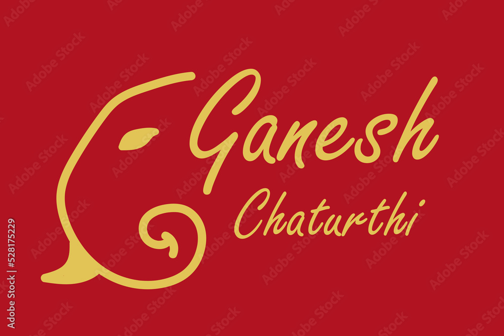 Obraz premium happy Ganesh Chaturthi greetings. Happy Ganesh Chaturthi Indian festival banner design template. 