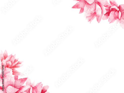 pink lotus flower, watercolor illustration, hand drawing, floral wedding © mariyana_117