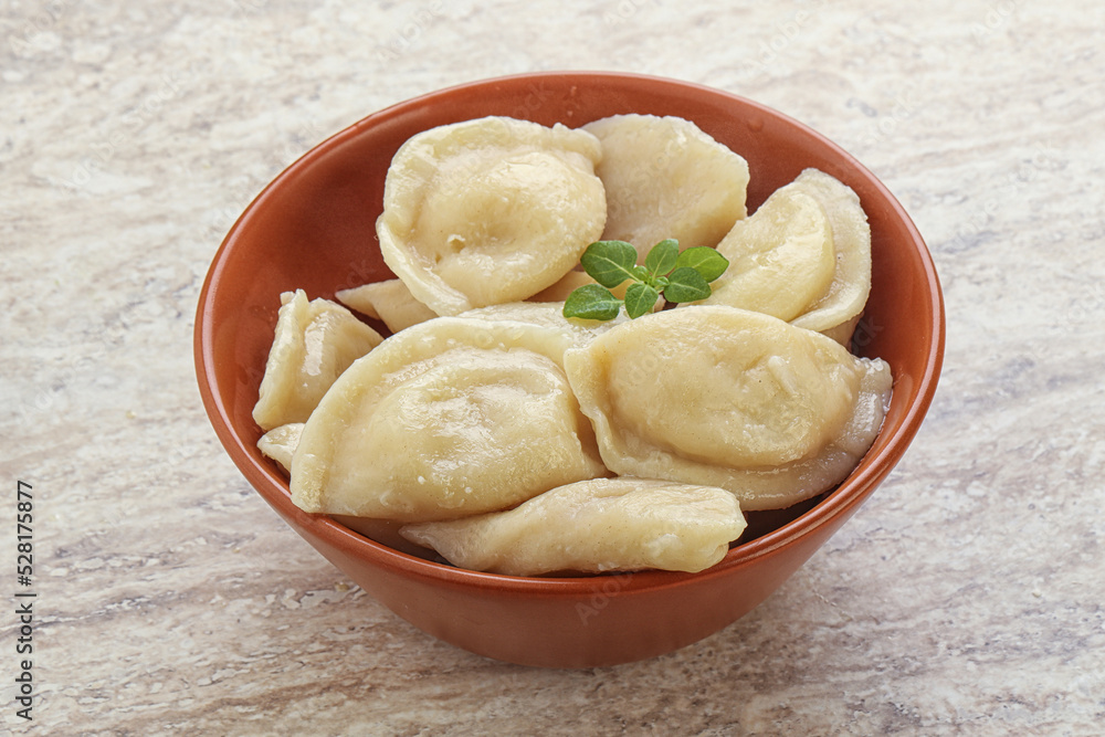 Russian traditional Vareniki - dumplings with potato Russian traditional Vareniki - dumplings with potato