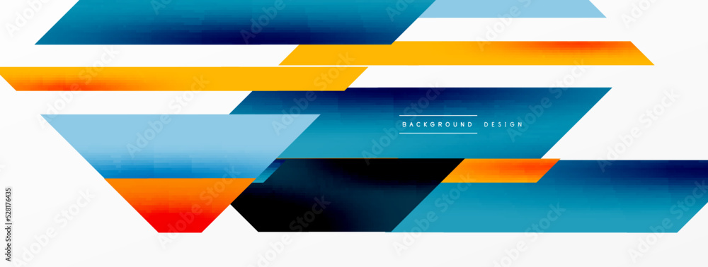 Minimal geometric abstract background. Dynamic 3d lines composition. Trendy techno business template for wallpaper, banner, background or landing Minimal geometric abstract background. Dynamic 3d lines composition. Trendy techno business template for wallpaper, banner, background or landing