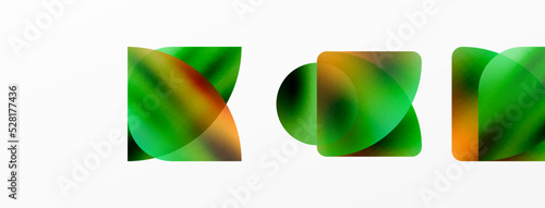 Transparent effects geometric abstract background. Minimalist wallpaper, banner, background or landing