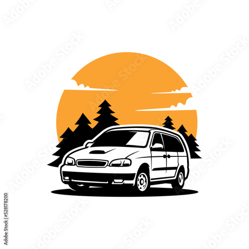 city car van car illustration logo vector
