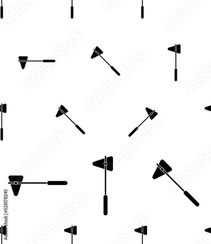 Reflex Hammer Icon Seamless Pattern, Medical Instrument Icon