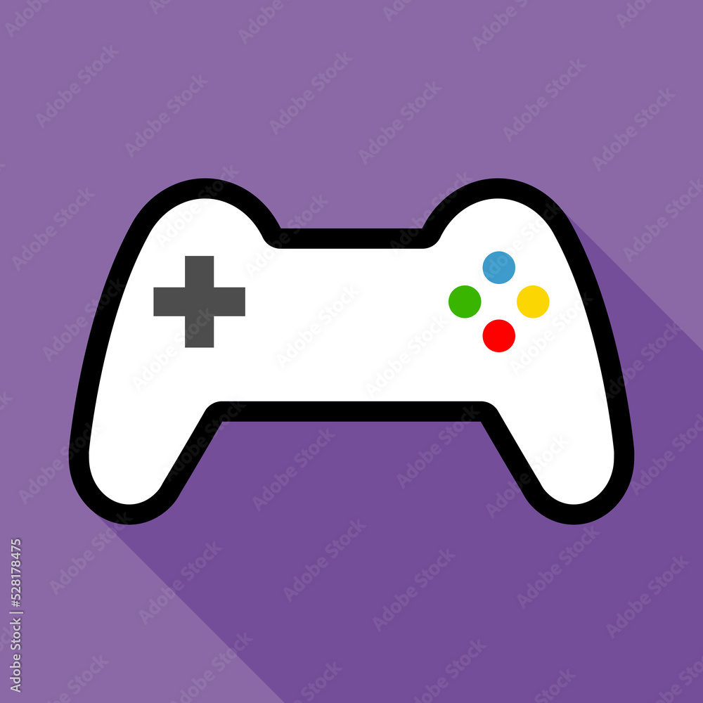 Console gaming gamepad icon, joystick gadget technology button vector illustration, play fun game Console gaming gamepad icon, joystick gadget technology button vector illustration, play fun game