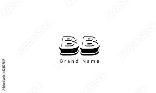 BB B abstract vector logo monogram template