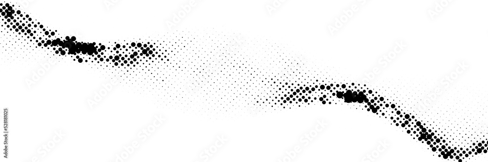 Gradient of halftone black dots on a white background. Pop art texture. Comic background. Vector illustration. Gradient of halftone black dots on a white background. Pop art texture. Comic background. Vector illustration.