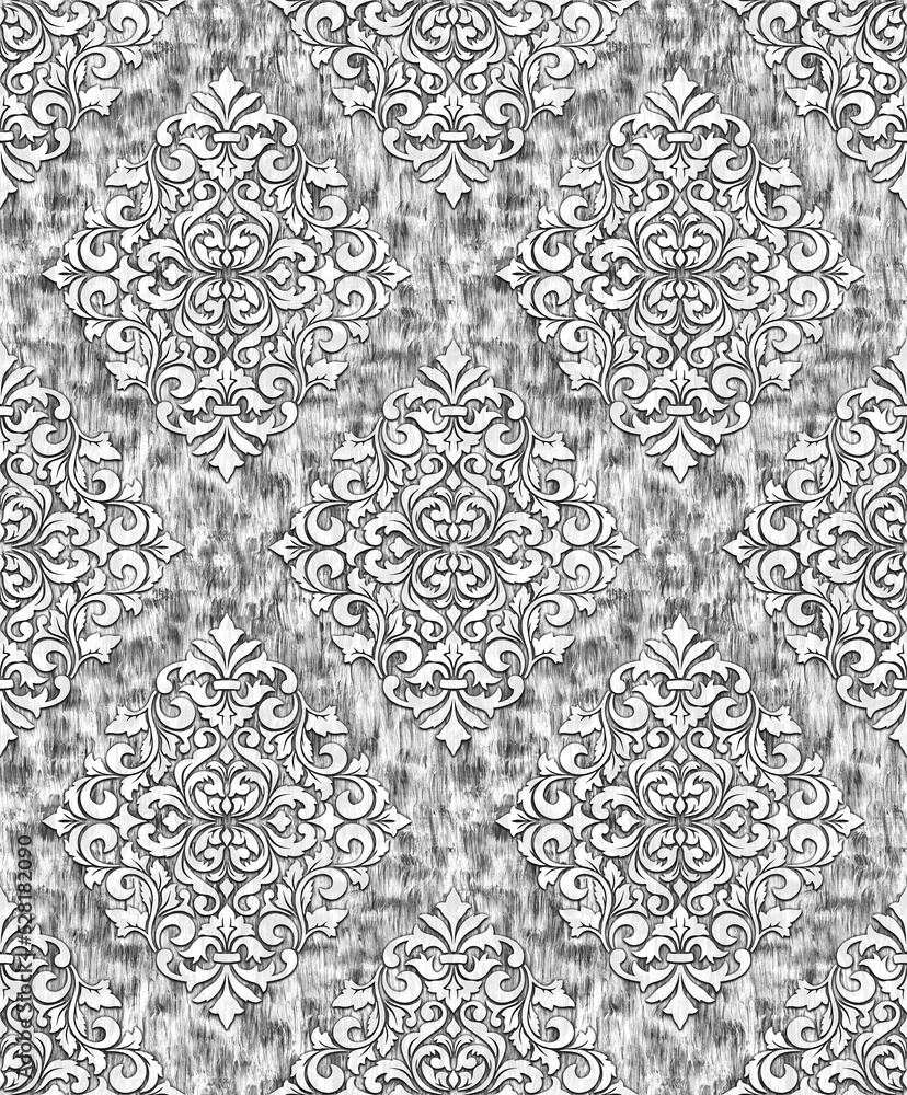 Seamless baroque ornament on background. Wallpaper pattern