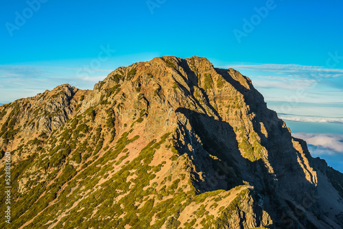 Landscape View Of Yushan Mountains On The Trail To Mt. Jade East Peak, Yushan National  Park, Chiayi, Taiwan photo