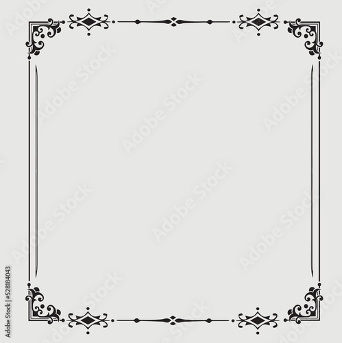 Frame, in the style of an ornament, Vector illustration eps 10, Art.