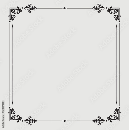 Frame, in the style of an ornament, Vector illustration eps 10, Art.