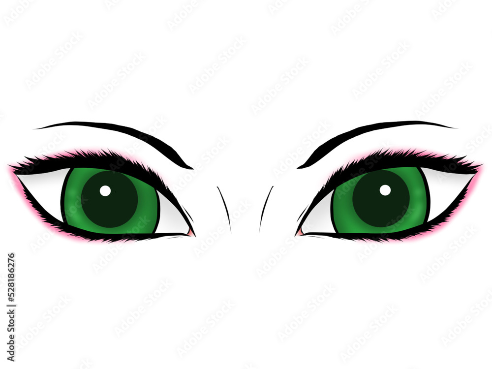Green eyes (with eye shadow) Green eyes (with eye shadow)