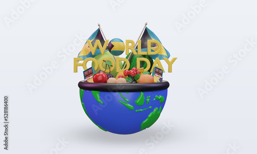 3d World Food Day Bahamas rendering front view