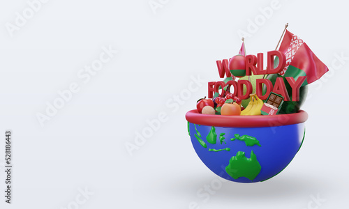 3d World Food Day Belarus rendering right view