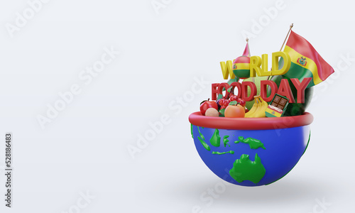 3d World Food Day Bolivia rendering right view