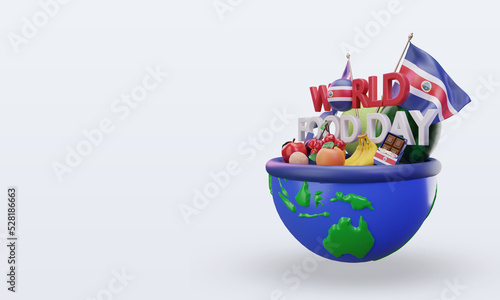 3d World Food Day Costa Rica rendering right view